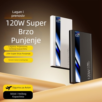 3C certificirani power bank s 120W brzim punjenjem, 20000mAh, prijenosni izvor napajanja s ispisom logotipa