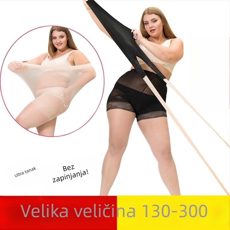 Plus-size kolgotke s integriranim sigurnosnim šorcima, crne, 15D, prilagodljivo rezanje