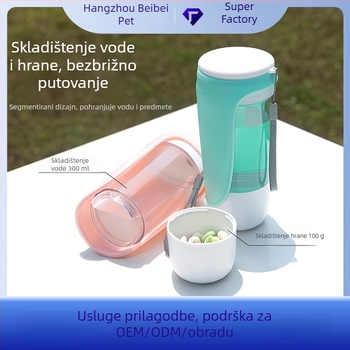 Prijenosna sklopiva posuda za vodu i hranu za štence