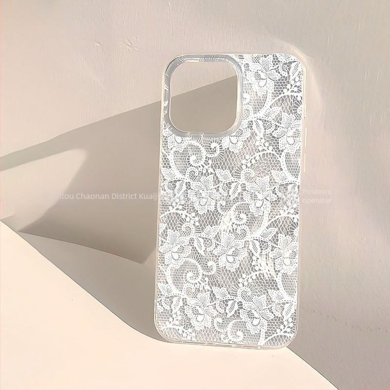 Maska Apple Lace Pro Max za iPhone 17 Pro Max, dizajn od perjastog vlakna za iPhone 16 Pro, tvrdi futrola za 14 Pro, sexy 13/12