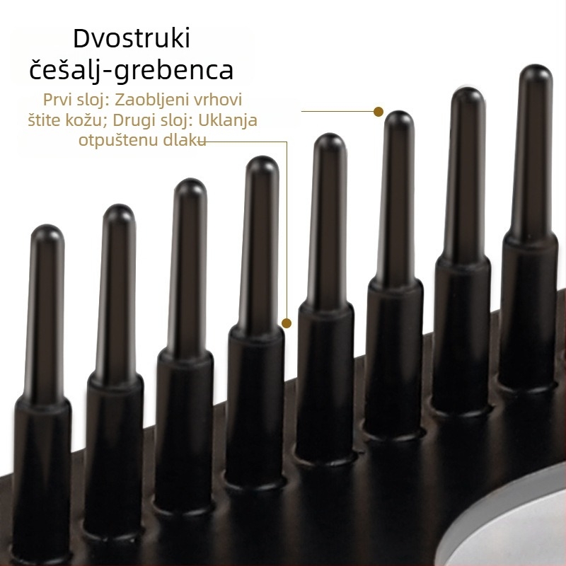 Četka za kućne ljubimce s drvenom drškom za pse s dugom i gustom dlakom, uklanja otpalu dlaku, za velike pse