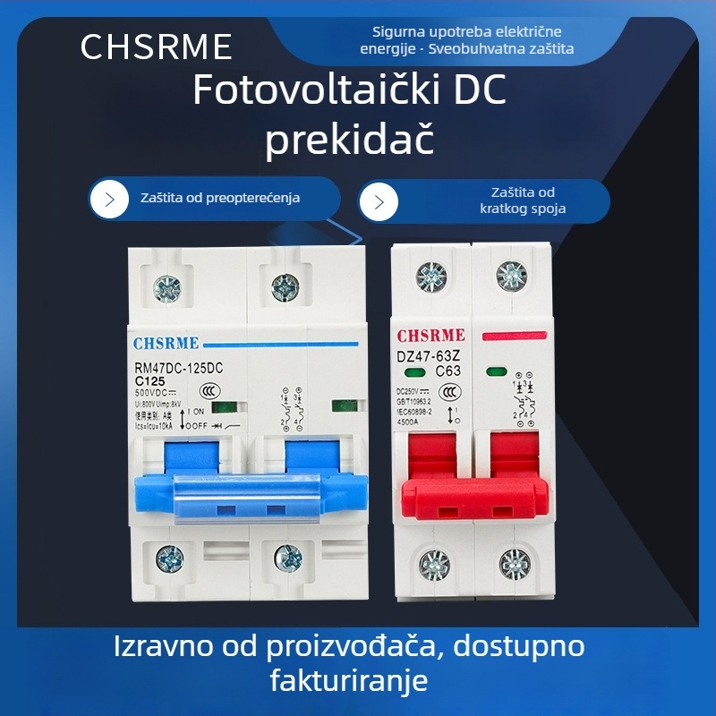 Kompaktni prekidač istosmjernog napajanja (DC) za fotonaponske sustave i baterijske priključke