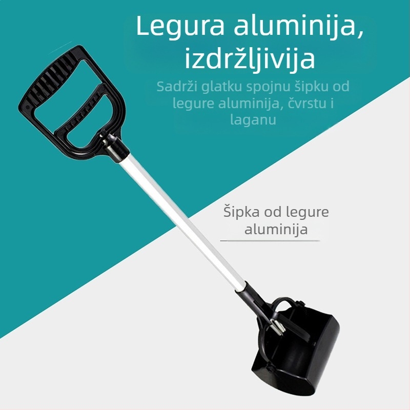 Sukop za pse s dugačkom drškom, klip za vrećice i lopatica za male i velike pse