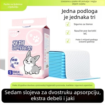 Debeli podlošci za mokrenje kućnih ljubimaca, s dezodorizirajućim učinkom, jednokratne upijajuće podloge za pse