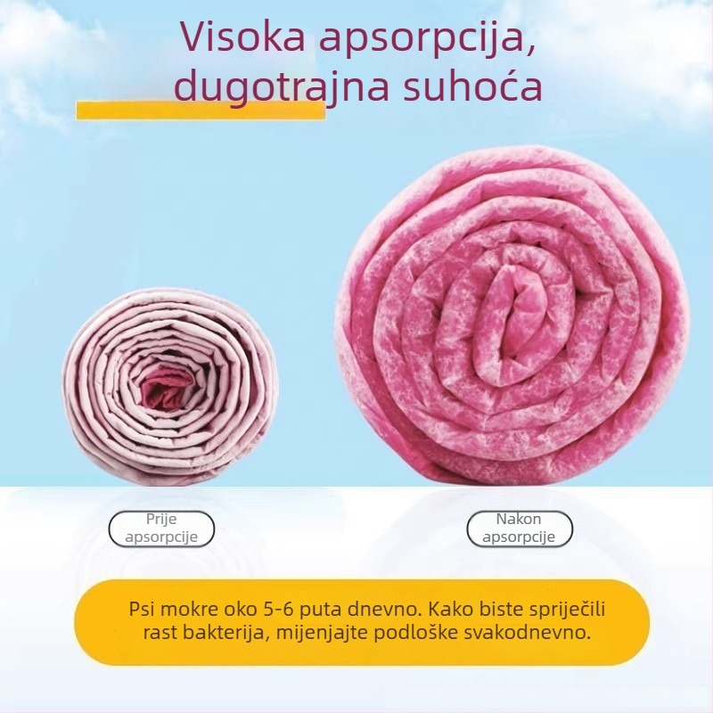 Jednokratne podloge za uriniranje za pse i mačke, visoko upijajuće jastučiće za toalet, debeli pelene za kućne ljubimce