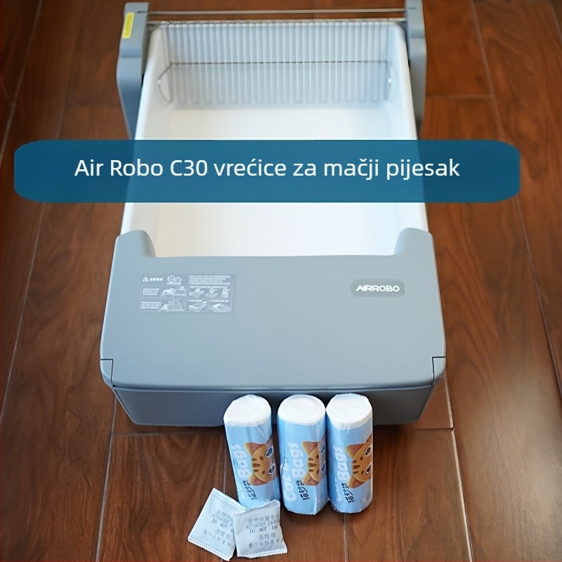 Air Carrot kutija za mačji pijesak C30 s užetnom zatvaranjem, debela vreća za prikupljanje otpada, automatsko zatvaranje i vreća za pohranu