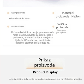 Mekana tanka Velcro kopča s kukom i petljom za organiziranje kablova, najlon, za odjeću i dječje dodatke