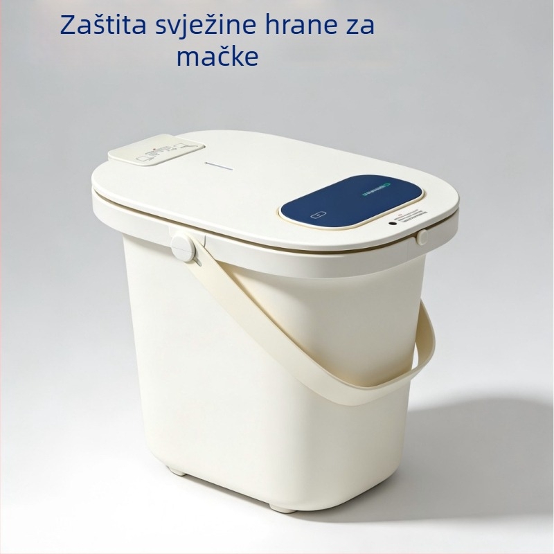 Spremnik za hranu za kućne ljubimce, vakuumski zatvoren, 13 L, velik kapacitet, otporan na insekte i vlagu, ABS plastika