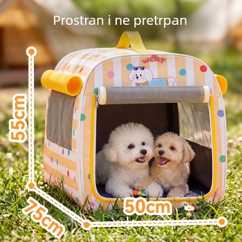 Torba za putovanja kućnih ljubimaca za auto, sklopivi transporter za pse i mačke, prijenosno sigurnosno sjedalo, auto ležaljka za male pse i mačke