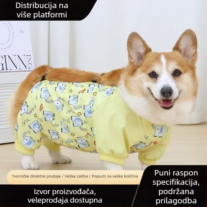 Slatki pokrivač trbuha za pse malih i srednjih veličina, odjeća za kućne ljubimce koja štiti trbuh od prljavštine, prašine i insekata, pogodno za sve sezone.