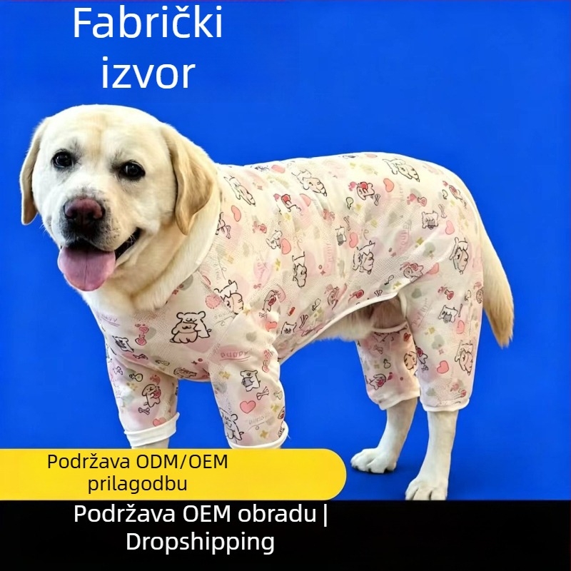 Kostim za velike pse s četiri noge, mrežasta prozračna ljetna zaštita od sunca, za Golden Retriever, Labrador i Border Collie