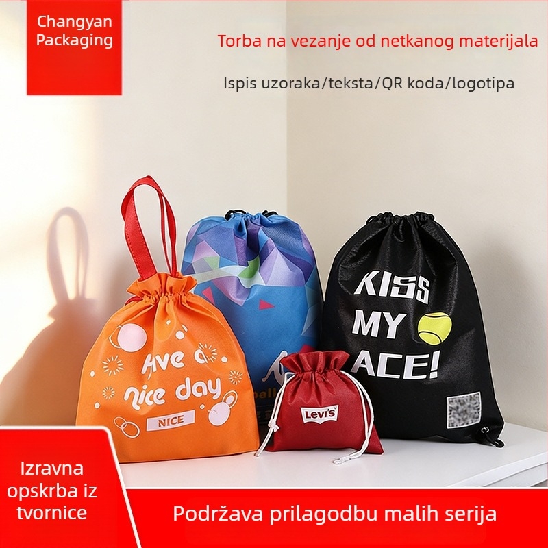 Torba od netkanog materijala s vezicama za cipele, torba za pohranu i nošenje, organizator nakita