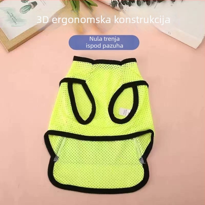 Reflektirajući prsluk za pse malih i srednjih veličina, prozračan mrežasti materijal, udoban za sve sezone.