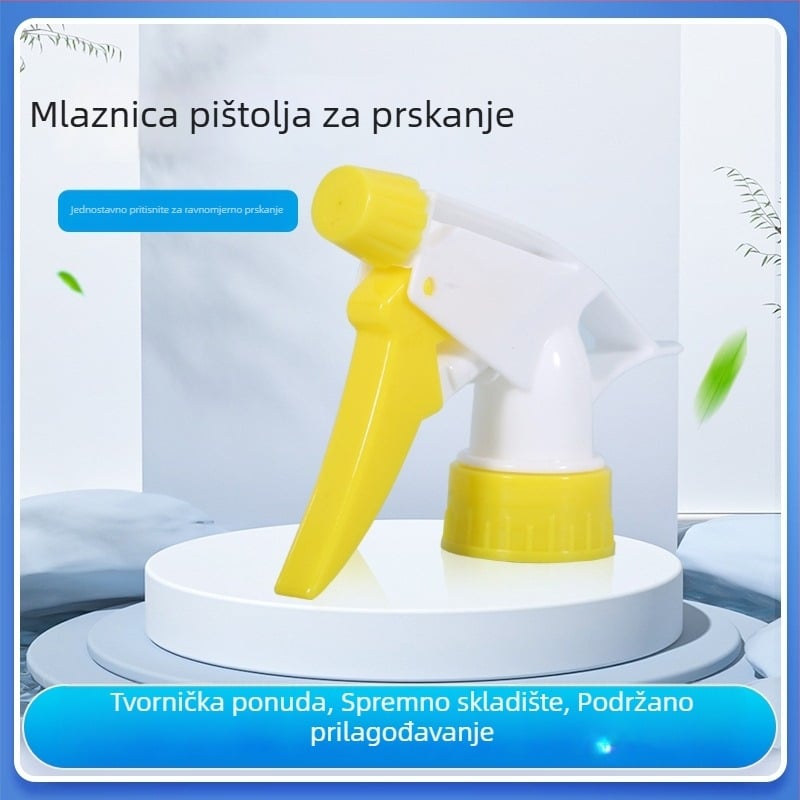 Dizna za pakiranje kućnih kemikalija, model 28/400/410, žuta glava raspršivanja finog mlaza za alkoholni čistač, ručna upravljačka glava
