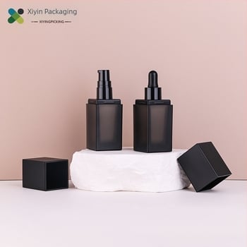 Xiying 15 ml akrilna bočica za kozmetiku s pumpom, kvadratna pipeta za tekući puder i esenciju, kozmetička ambalaža