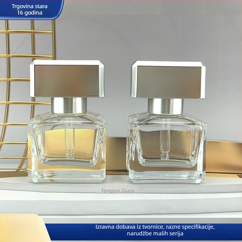 30 ml staklena boca za esencijalno ulje s pipetom i kapom, prozirna, s debelim dnom