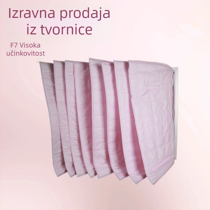 F7 vrećasti filter za industrijski centralni klimatizacijski sustav – filtracijski element od netkanog materijala