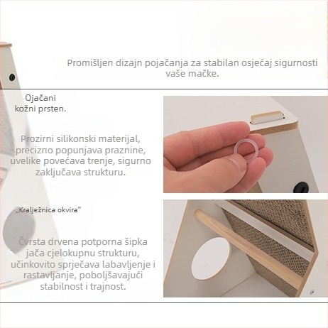 Uspravna kartonasta ploča za grebanje mačaka i toranj za penjanje, ekstra veliko, izdržljivo, malo otpada, zabavna igra za samostalne kućne ljubimce