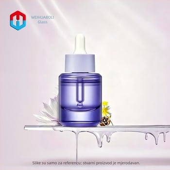 30 ml prozirna staklena boca s pipetom za esencijalna ulja i serume, bočica za doziranje s debelim dnom