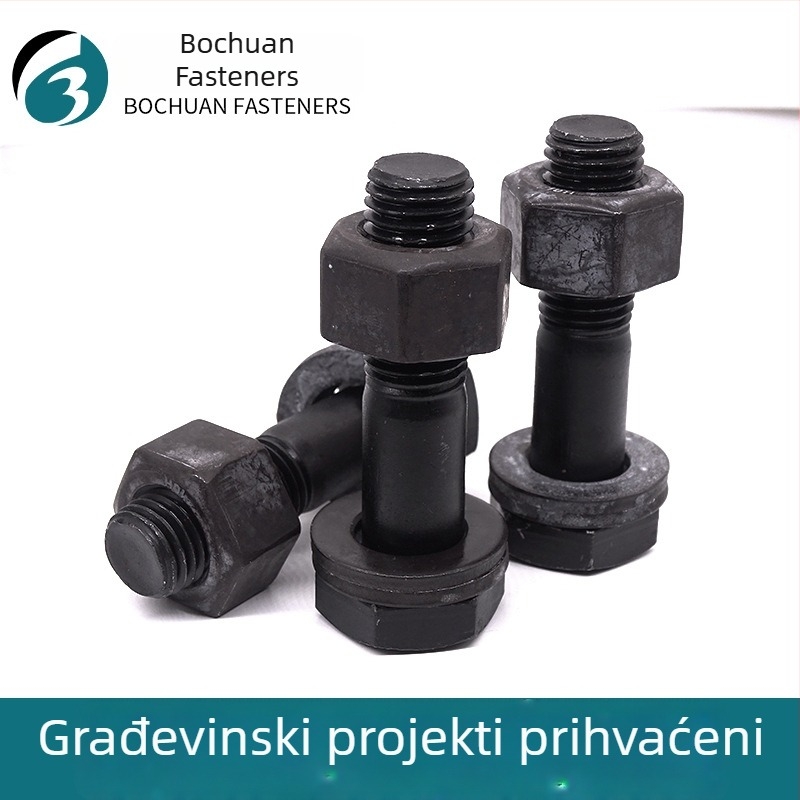 GB1228 visokoučvrsti vijak za čelične konstrukcije, velika šesterokutna glava, klasa 10.9