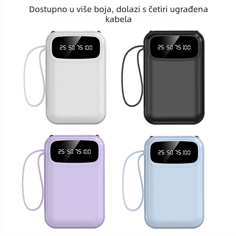 Vrhunski korporativni poklon u premium kutiji s ugrađenim power bankom s četiri kabla i prilagodljivim logotipom