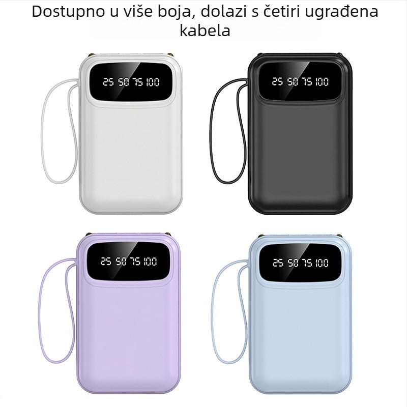 Vrhunski korporativni poklon u premium kutiji s ugrađenim power bankom s četiri kabla i prilagodljivim logotipom