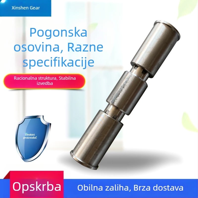 Spline osovine za pogon, osovine motora, osovine s prirubom te komponente i dodaci za mehanički prijenos