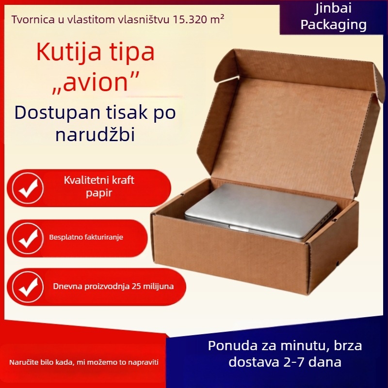 Kutija za elektroniku s tri sloja, prilagođen otisak logotipa, različitih veličina