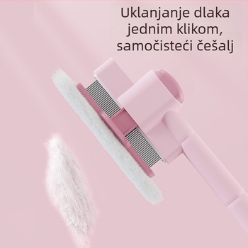 Četka za njegu dlake mačaka i psa, uklanjanje čvorova i labavih dlaka, samočišćujući alat