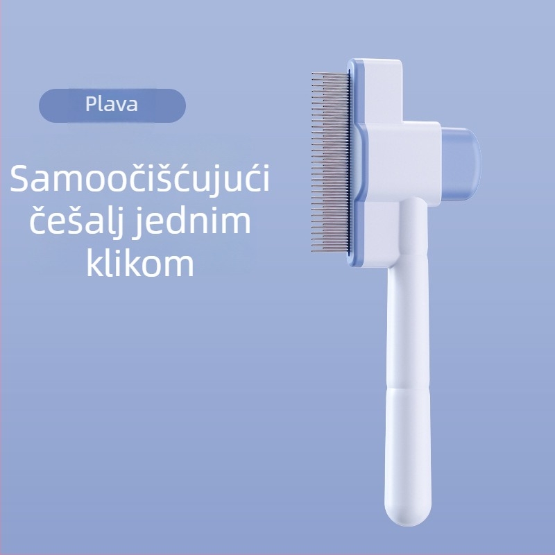 Četka za njegu dlake mačaka i psa, uklanjanje čvorova i labavih dlaka, samočišćujući alat