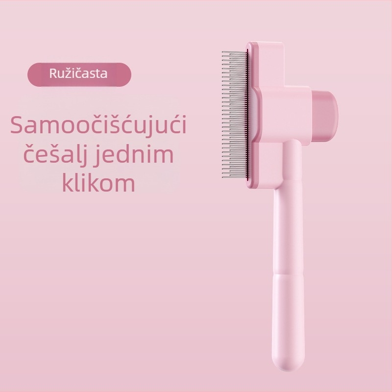 Četka za njegu dlake mačaka i psa, uklanjanje čvorova i labavih dlaka, samočišćujući alat