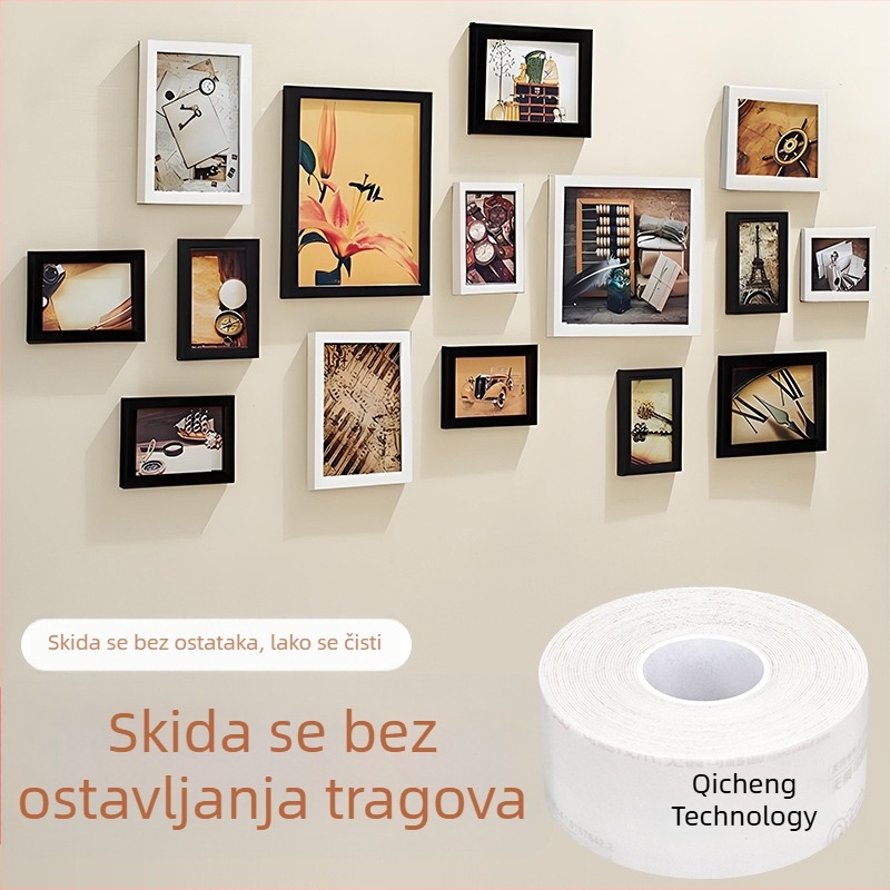 Otklonjiva dvostruka traka s akrilnom pjenom, snažna adhezija, zidovi sigurno, 3 mm x 3 m / 5 m, bez ostataka