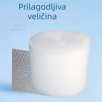 WXKT Velika mjehurična folija, širina 50 cm, duljina 25 m, jače mjehuriće, rola za pakiranje, prozirno snježno-bijela, promjer mjehura 2,8 cm, visina 9 mm, pogodna za elektroniku, auto-dijelove, namještaj, keramiku