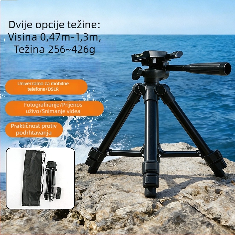 Prenosni stativ za kameru i pametni telefon, pogodan za prijenos uživo, DSLR i mirrorless