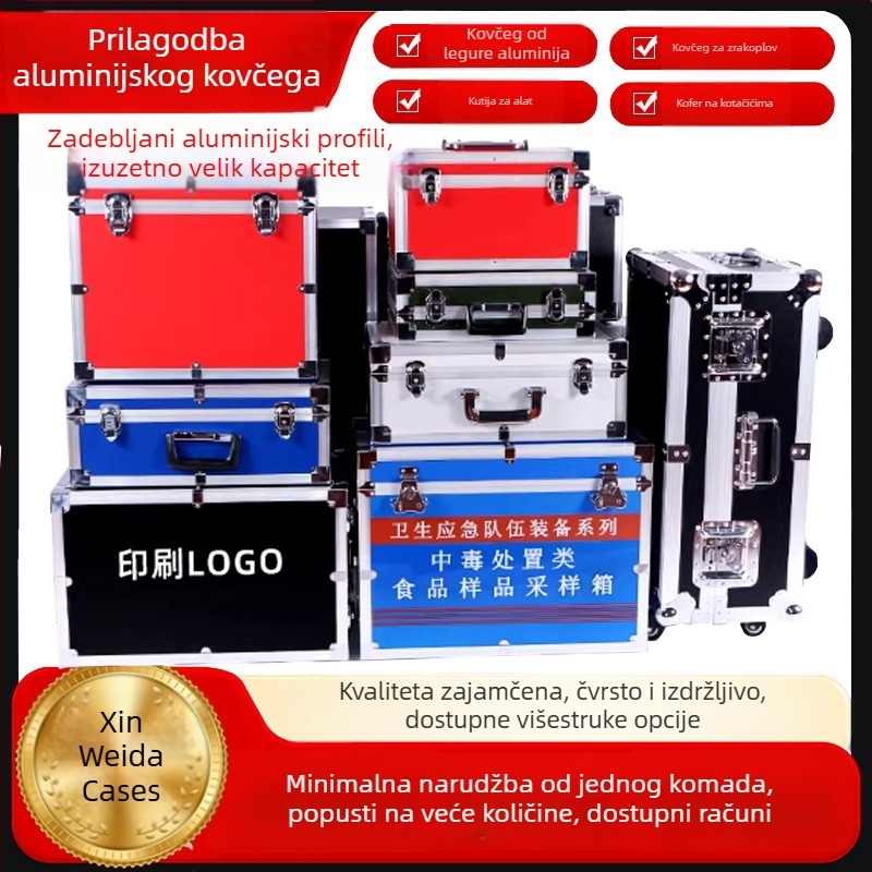 Aluminijski flight case za prijevoz – rekviziti za pozornicu, elektronička oprema i audio/video oprema