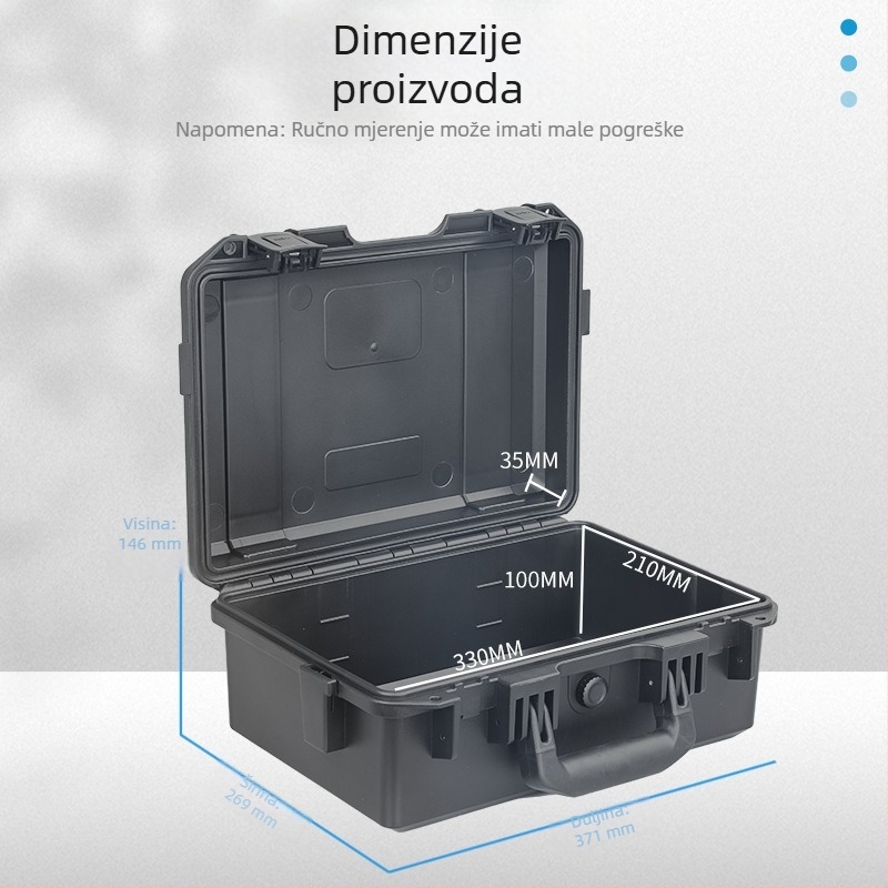 Prilagođena prijenosna plastična kutija za alate YF3321L, protiv plijesni, brtvljena, vodootporna za fotografski uređaj i objektive