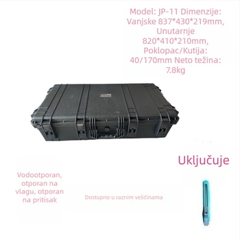 Wandebao JP-11 prenosno vodootporno kućište za fotografsku opremu i instrumente, dimenzije 820 × 410 × 210 mm