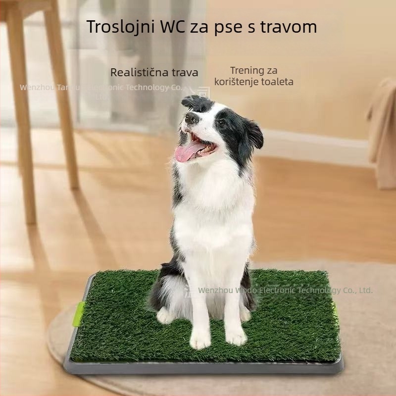 Velika kućna toaleta s travnom podlogom, odvajanje urina i izmeta, kutija za kućne ljubimce