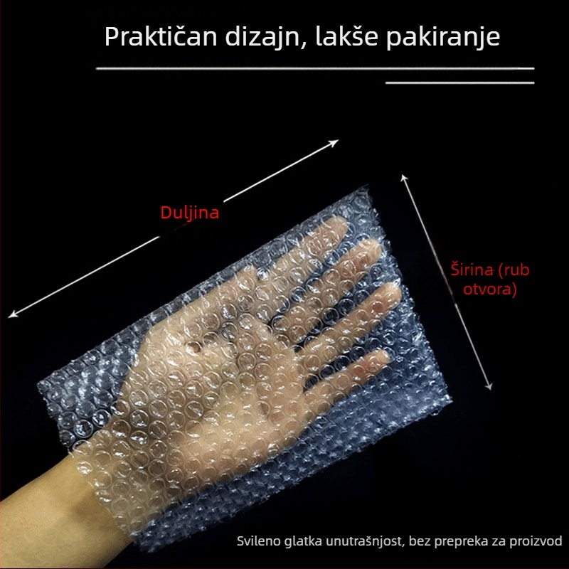 Prozirna folija s mjehurićima 15×20 cm, dvostruki sloj, debela za pakiranje
