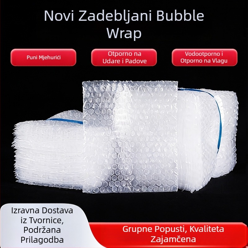 15×20 cm debela prozirna vrećica s mjehurićima za pakiranje, otporna na udarce, vodootporna, mala veličina