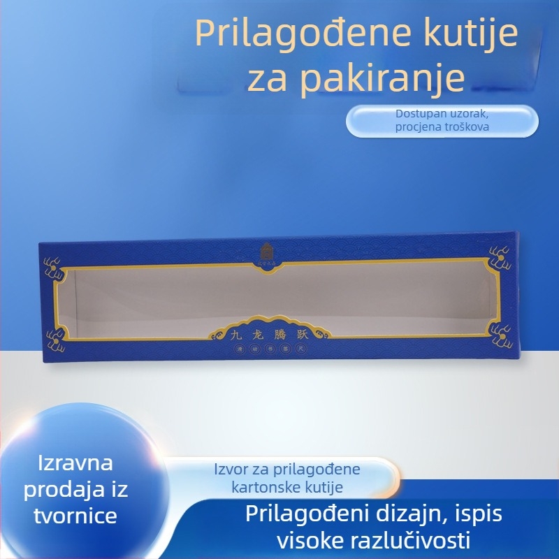 Prilagodljiva kutija za poklon s prozorom – prazna papirnata kutija za nošenje, mogućnost boje i tiska logotipa