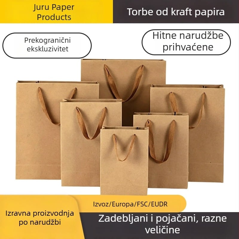 Prilagođena kraft papirnata torba za poklone: parfem, čaj i šalice — vrhunska ručna torba s mogućnošću logotipa
