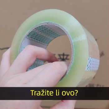 Otisnuta prozirna traka za pakiranje s upozoravajućim tekstom, širina 4,5 cm, duljina 100 m