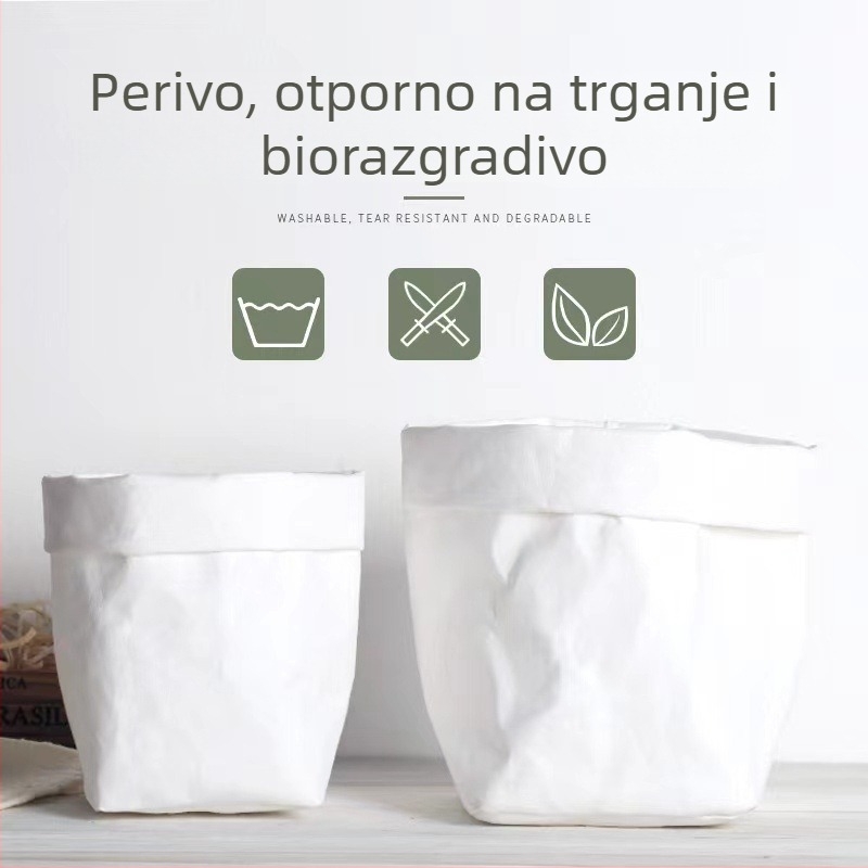 Nordijskog stila periva kraft papir torba za posude za cvijeće i skladištenje u hladnjaku