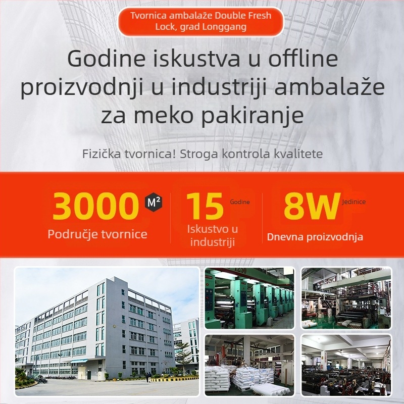 Fresh Lock Vrećice za očuvanje svježine hrane za zamrzivač, zatvorene, zaštita od svjetla, antioksidansi, višekratne, kućna uporaba, PE, paket od 6