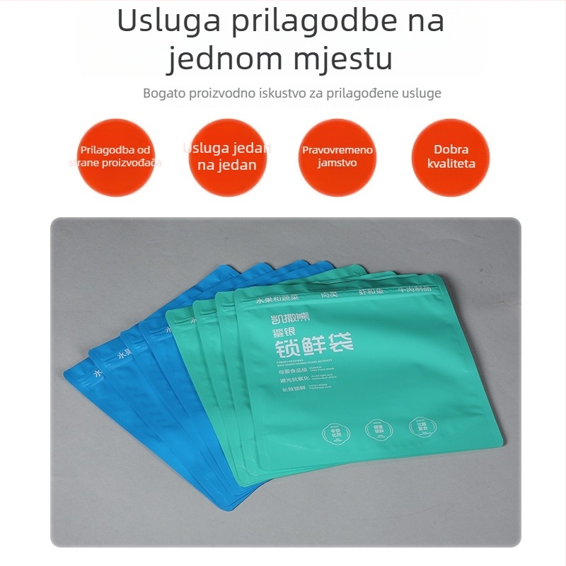 Fresh Lock Vrećice za očuvanje svježine hrane za zamrzivač, zatvorene, zaštita od svjetla, antioksidansi, višekratne, kućna uporaba, PE, paket od 6