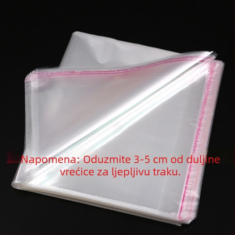 100 kom. 20 cm široke prozirne OPP vrećice, jednokratne samoljepljive PP vrećice