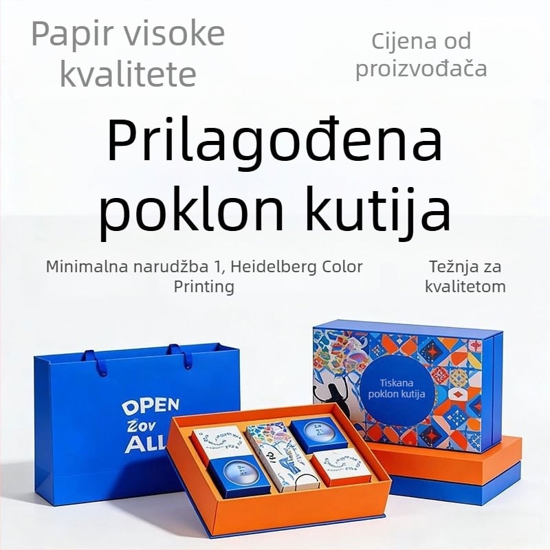 Prilagođena kutija za poklon s poklopcem i dnom, vanjska ambalaža, prazna kutija, kutija za poklon čaja i mooncake