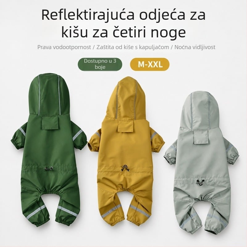 Reflektirajući vodootporni kaput s kapuljačom za male pse (Teddy, Bichon, Corgi, Schnauzer)