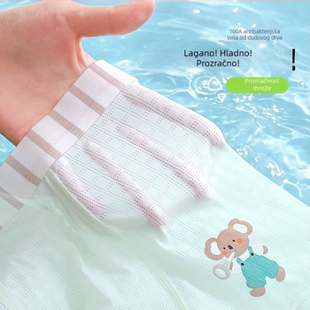 Boxer gaćice za dječake od Ice Silk, prozračne ljetne mrežaste tkanine, tanke, antibakterijske